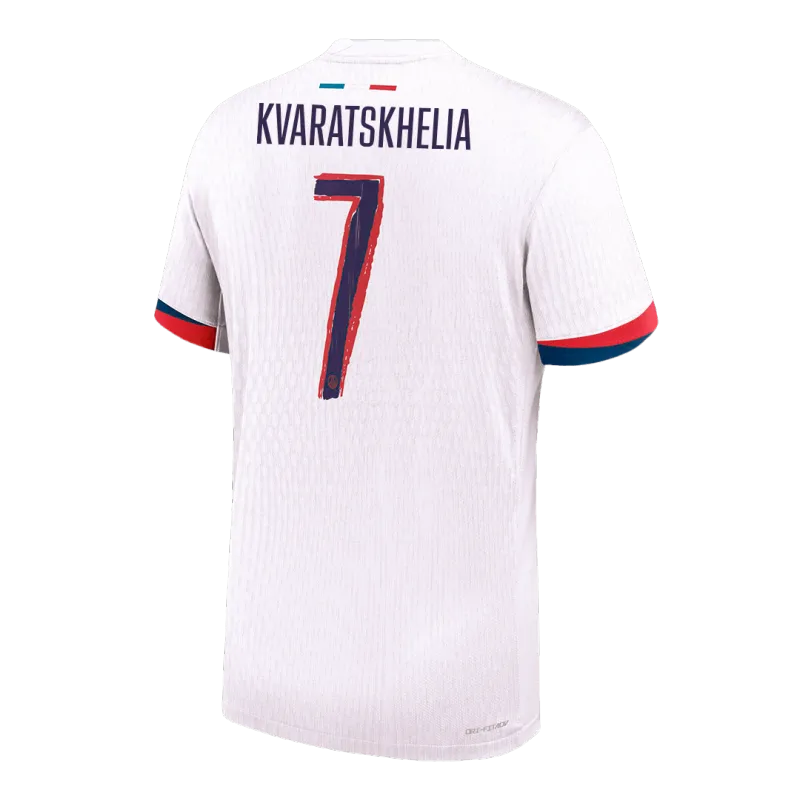 KVARATSKHELIA #7 PSG Away Authentic Soccer Jersey 2024/25   UCL