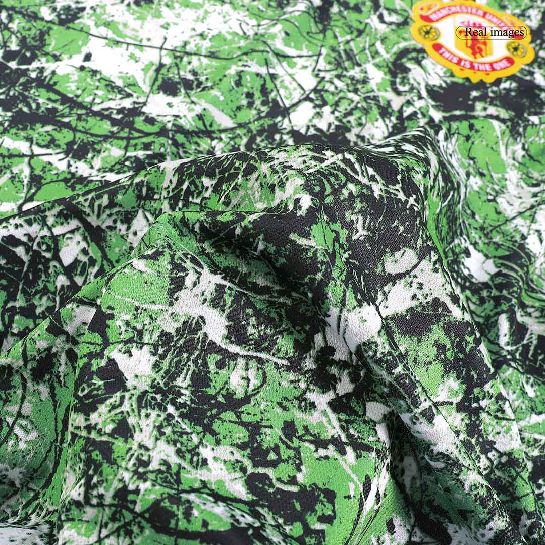 Manchester United X Stone Roses Pre-Match Soccer Jersey 2023/24 Green