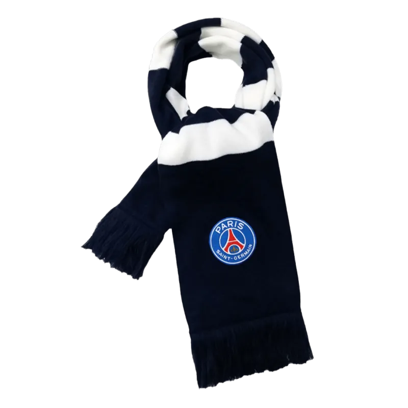 PSG Soccer knitting Scarf Black White