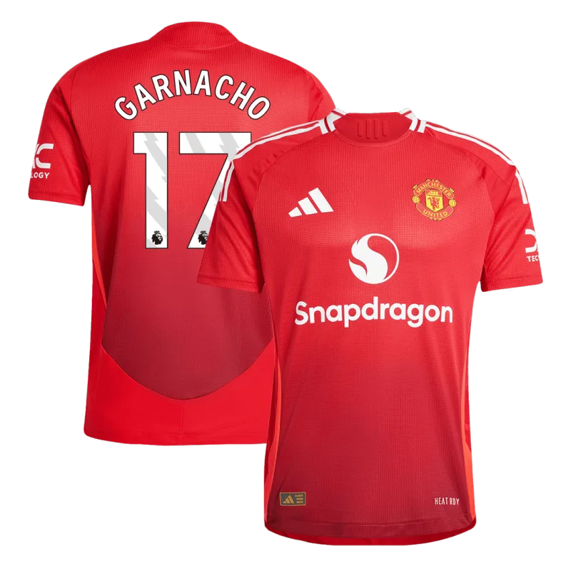 GARNACHO #17 Manchester United Home Authentic Soccer Jersey 2024/25