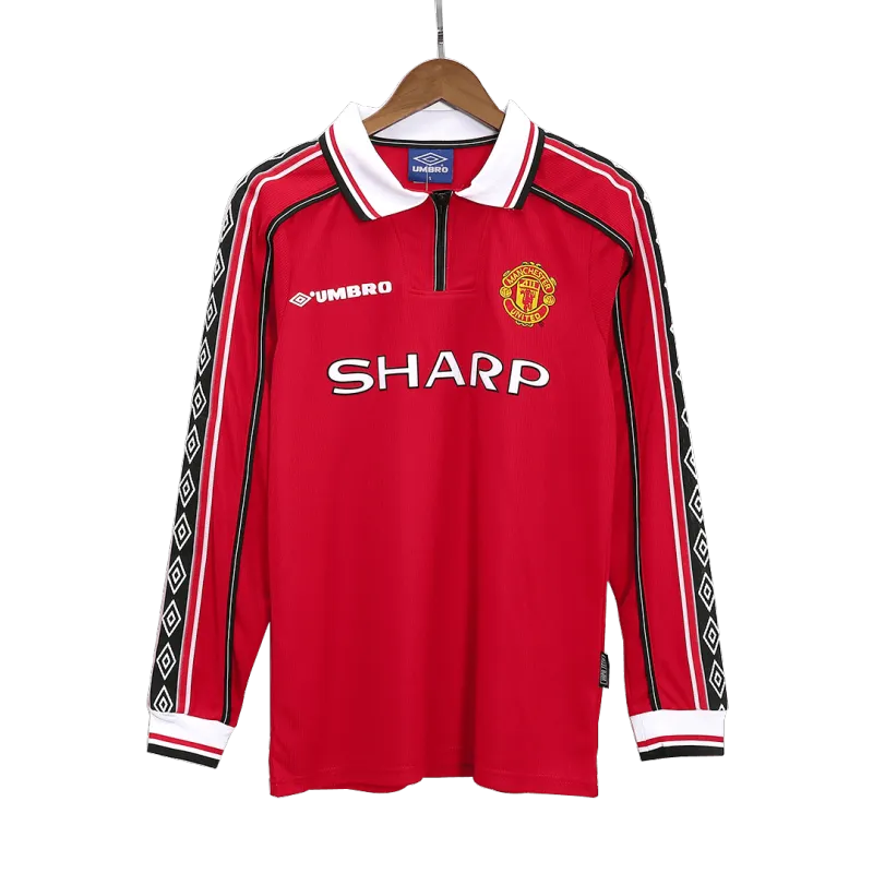 Vintage Soccer Jersey Manchester United Home Long Sleeve 1998/99