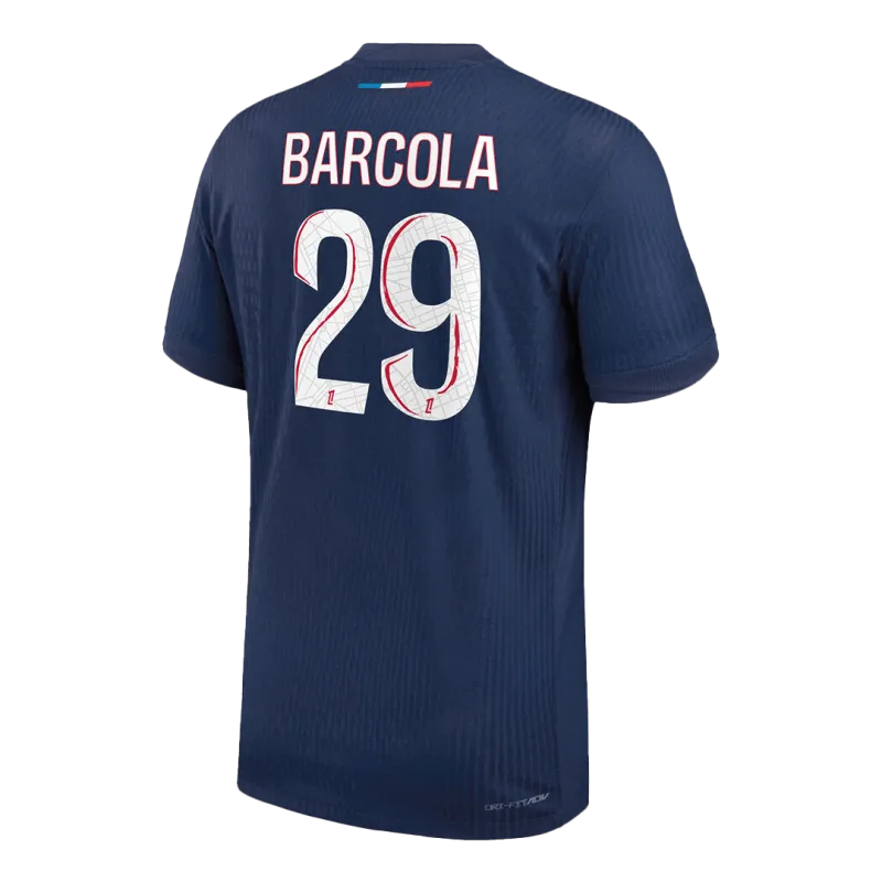 BARCOLA #29 PSG Home Authentic Soccer Jersey 2024/25