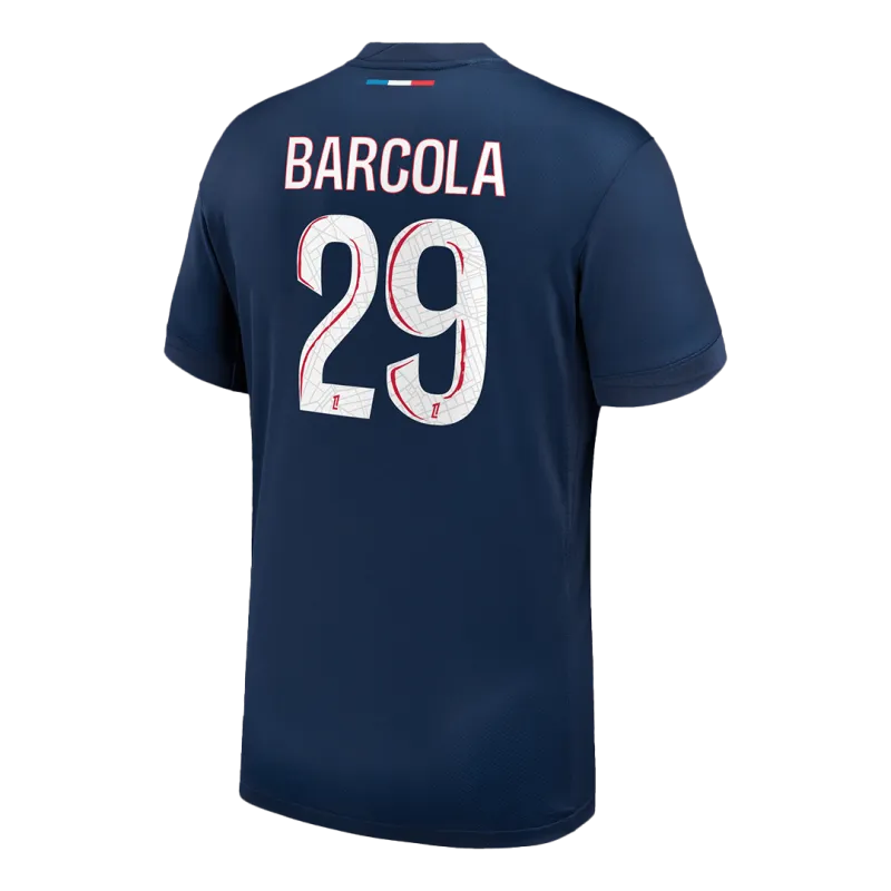 BARCOLA #29 PSG Home Authentic Soccer Jersey 2024/25