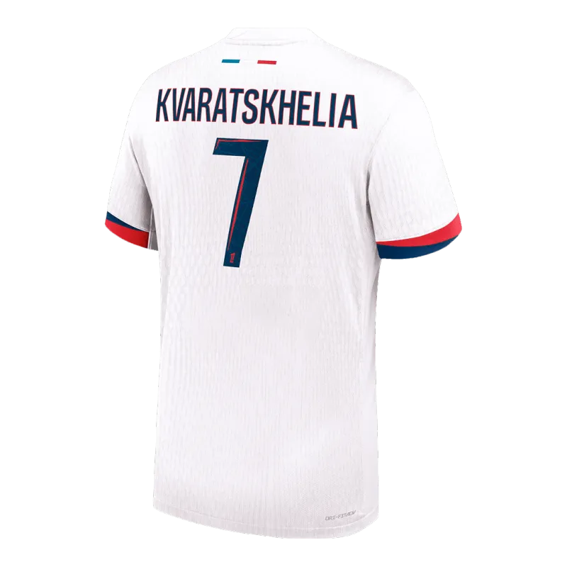 KVARATSKHELIA #7 PSG Away Authentic Soccer Jersey 2024/25