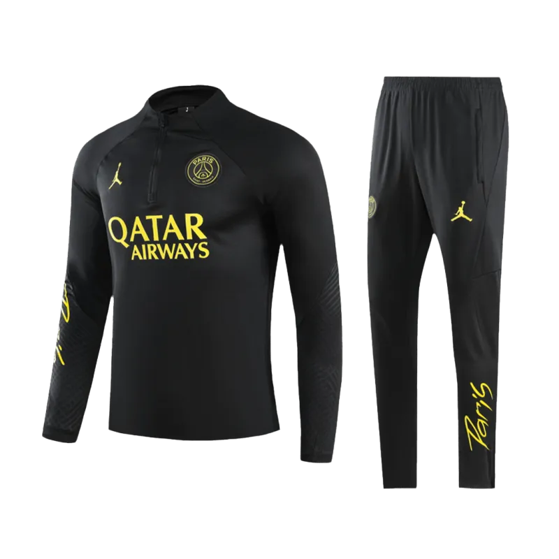 PSG 1/4 Zip Tracksuit 2023/24 Kids Black