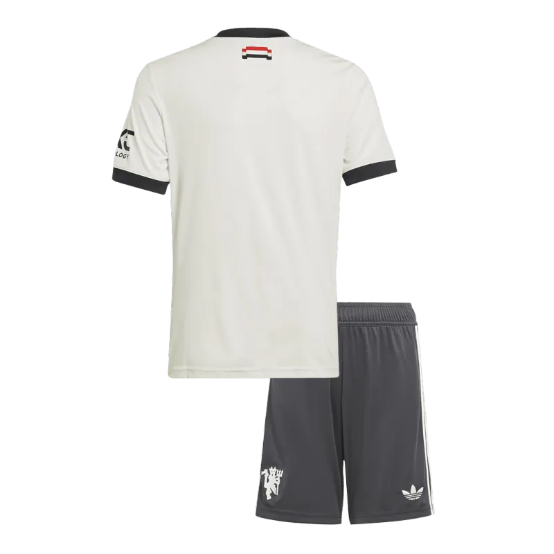 Manchester United Third Away Kids Soccer Jerseys Kit 2024/25