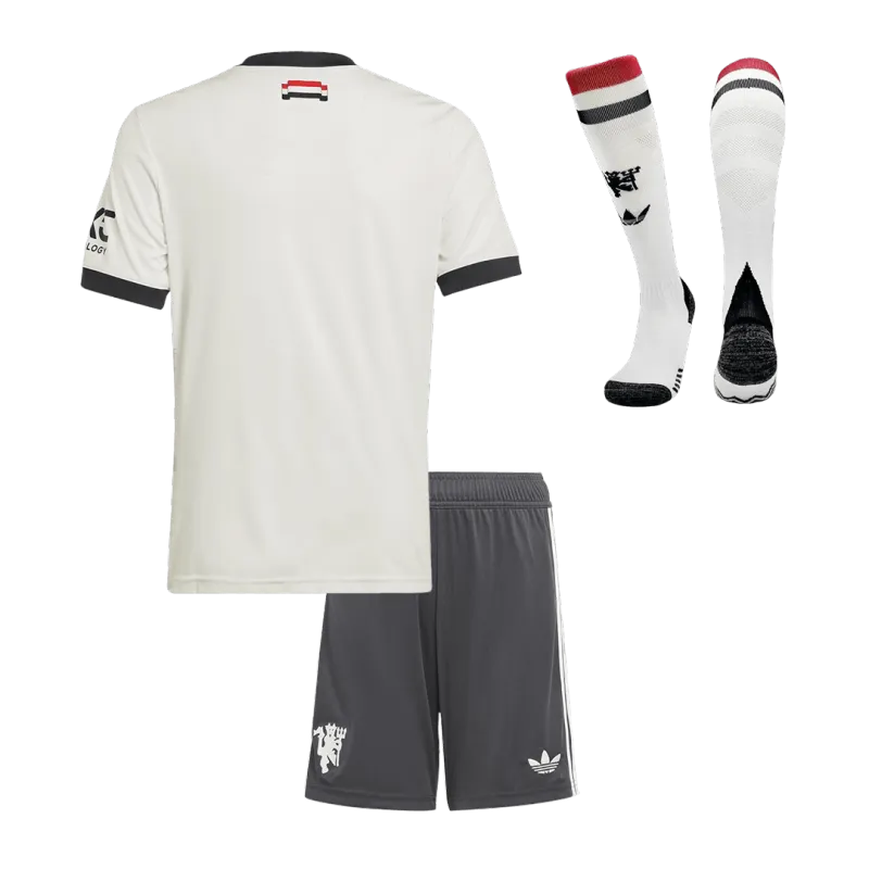 Manchester United Third Away Kids Soccer Jerseys Full Kit 2024/25