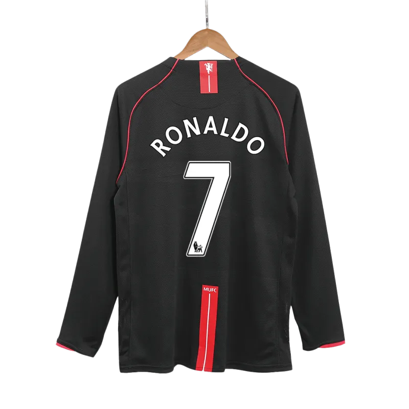 Vintage Soccer Jersey RONALDO #7 Manchester United Away Long Sleeve 2007/08