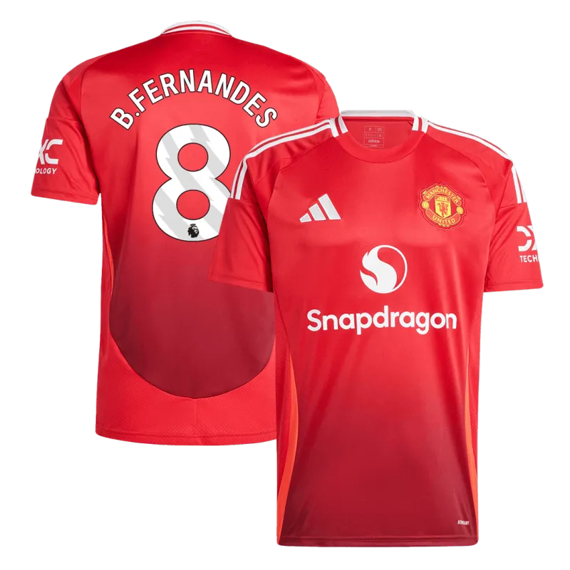 B.FERNANDES #8 Manchester United Home Soccer Jersey 2024/25