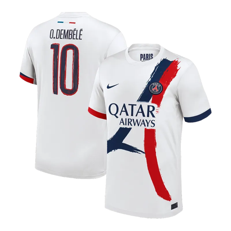 O.DEMBÉLÉ #10 PSG Away Soccer Jersey 2024/25   UCL