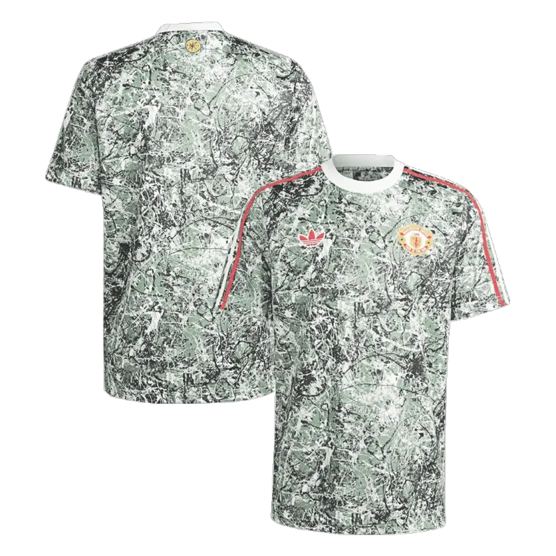 Manchester United X Stone Roses Pre-Match Soccer Jersey 2023/24 Green