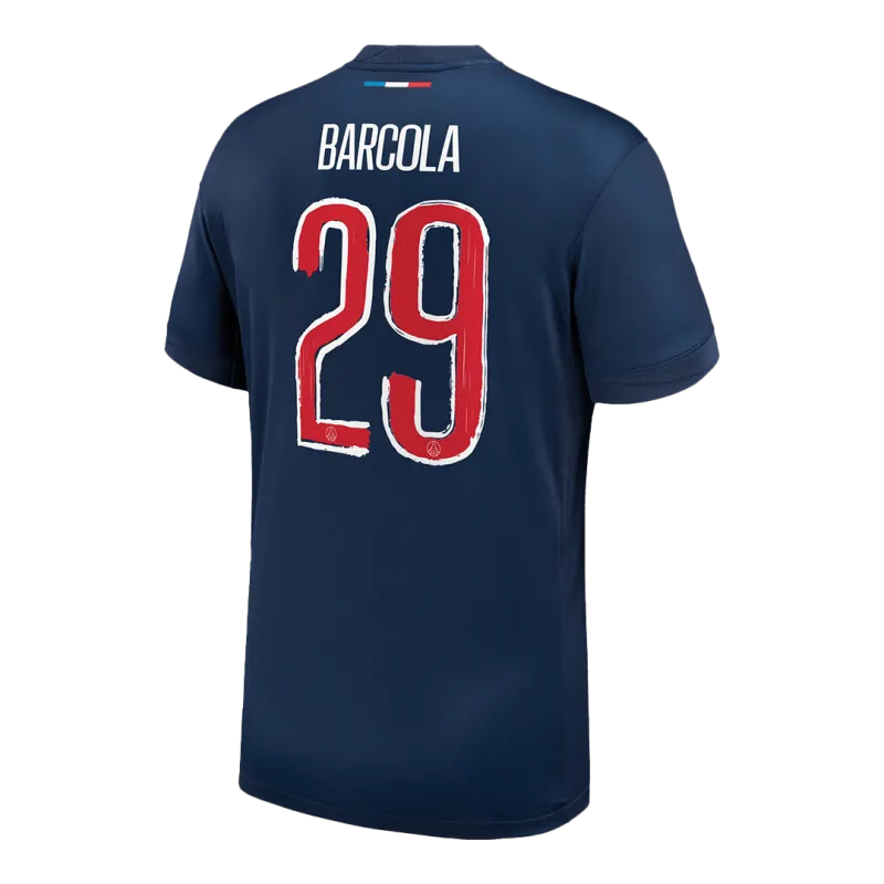 BARCOLA #29 PSG Home Soccer Jersey 2024/25 -UCL