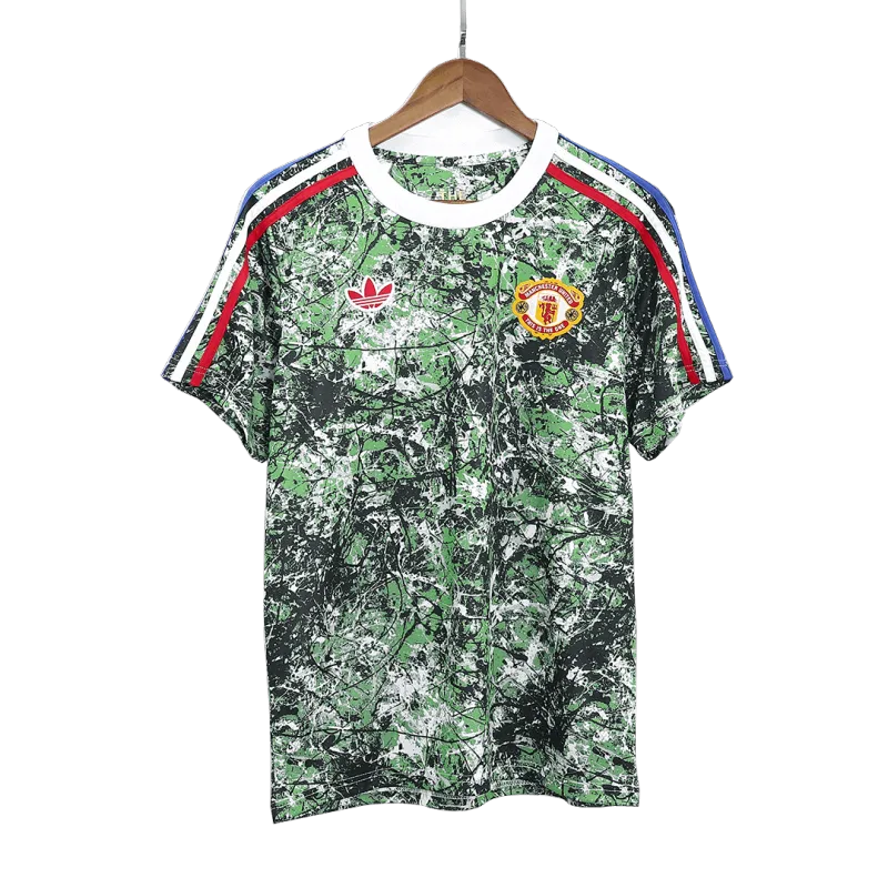 Manchester United X Stone Roses Pre-Match Soccer Jersey 2023/24 Green