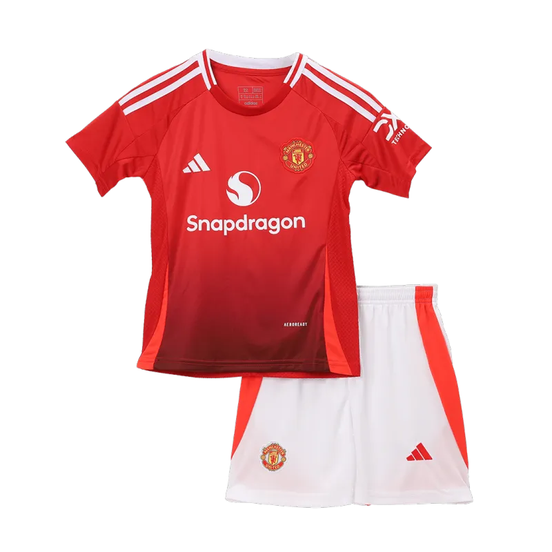 Manchester United Home Kids Soccer Jerseys Kit 2024/25