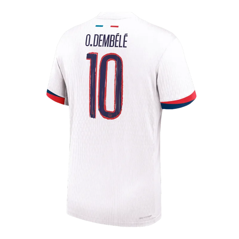 O.DEMBÉLÉ #10 PSG Away Authentic Soccer Jersey 2024/25   UCL