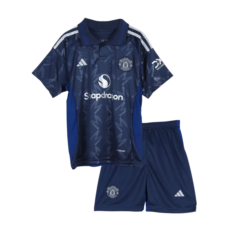 Manchester United Away Kids Soccer Jerseys Kit 2024/25