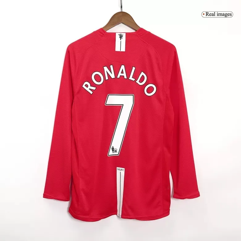Vintage Soccer Jersey RONALDO #7 Manchester United Home Long Sleeve 2007/08