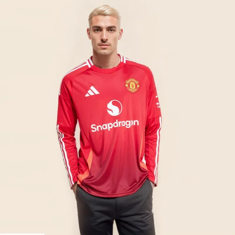 Manchester United Home Long Sleeve Soccer Jersey 2024/25
