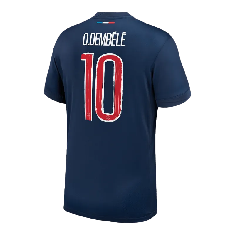 O.DEMBÉLÉ #10 PSG Home Soccer Jersey 2024/25 -UCL