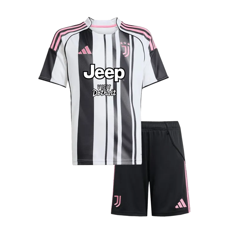 Juventus Home Kids Soccer Jerseys Kit 2025/26
