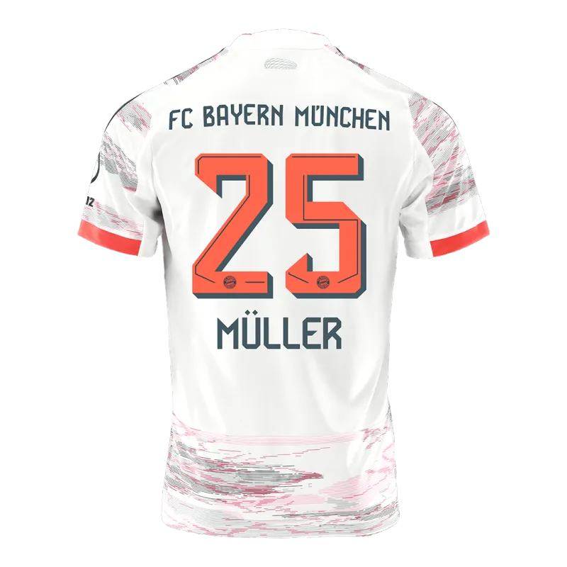 MÜLLER #25 Bayern Munich Away Soccer Jersey 2025/26