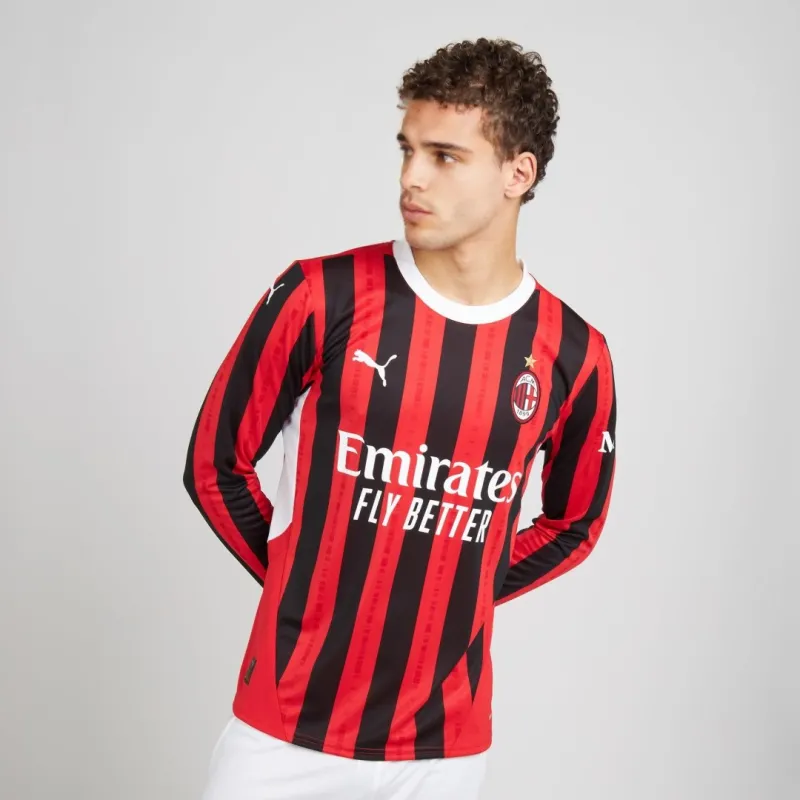 AC Milan Home Long Sleeve Soccer Jersey 2024/25