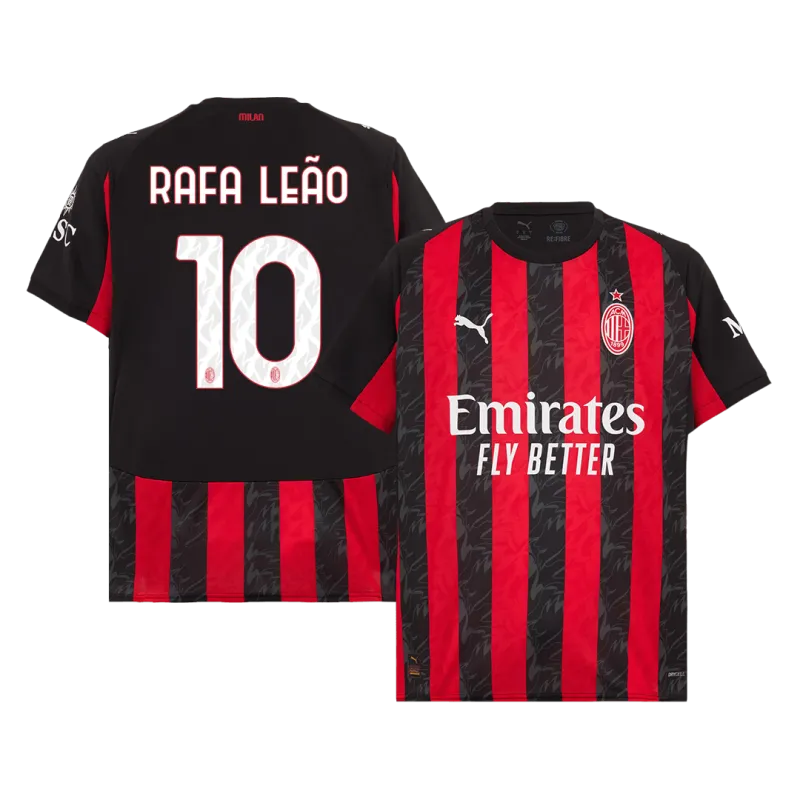 RAFA LEÃO #10 AC Milan Home Soccer Jersey 2025/26