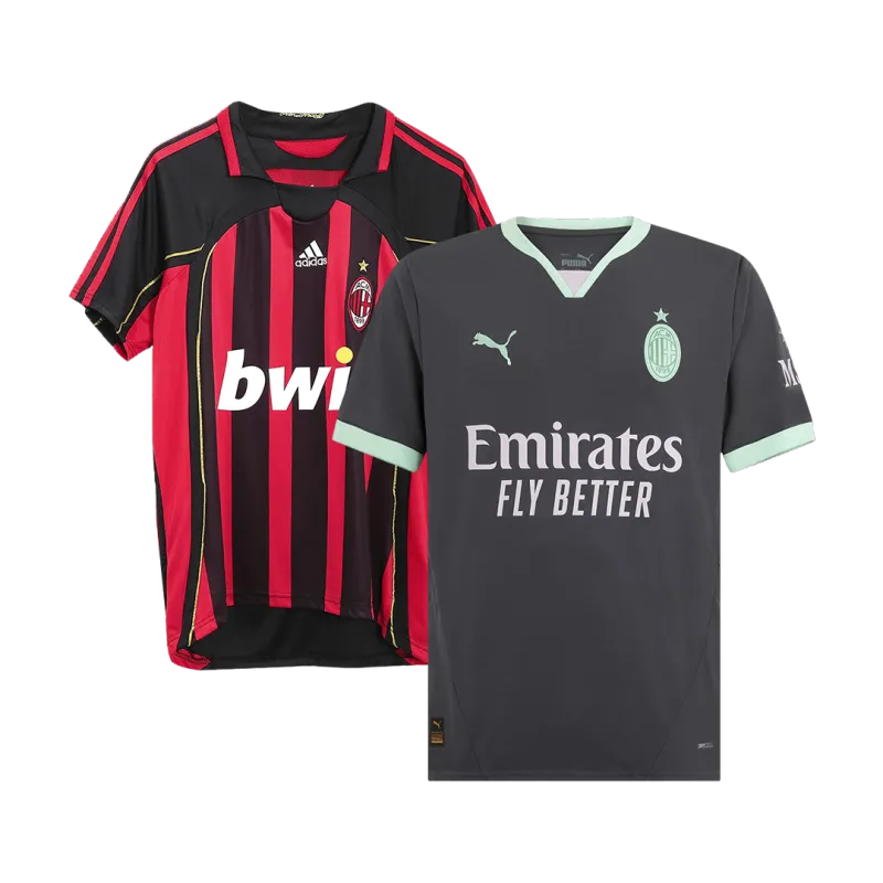 Vintage Jersey AC Milan Home 2006/07   AC Milan Third Away Jersey 2024/25
