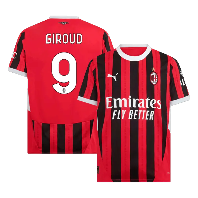 GIROUD #9 AC Milan Home Soccer Jersey 2024/25