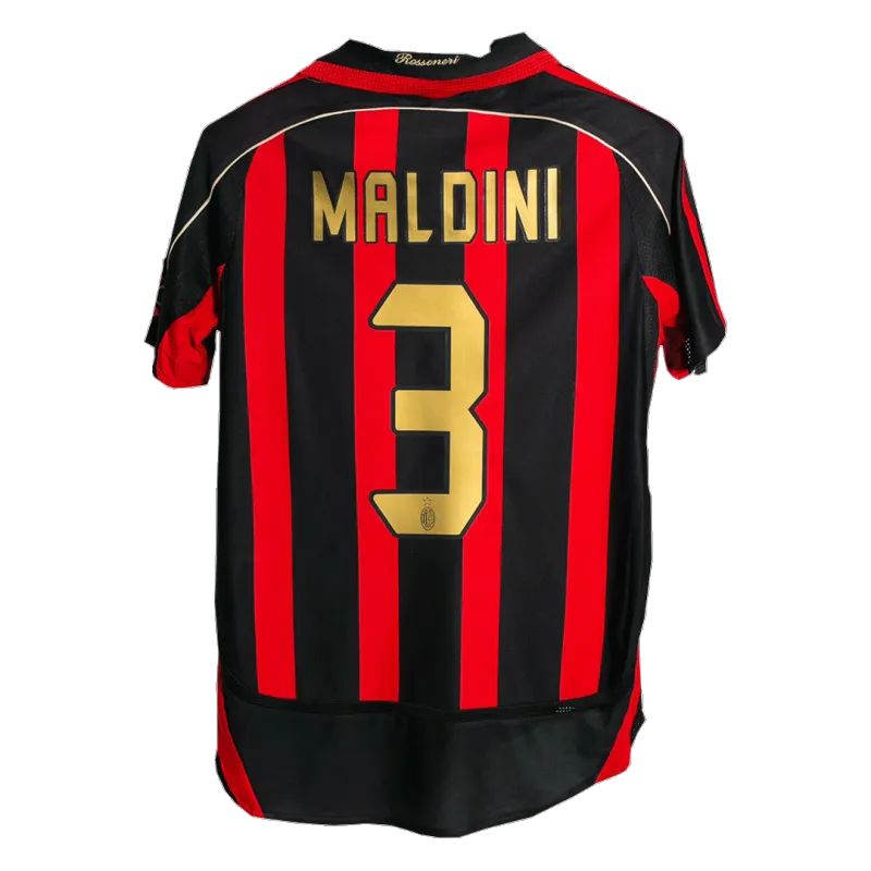 Vintage Soccer Jersey MALDINI #3 AC Milan Home 2006/07