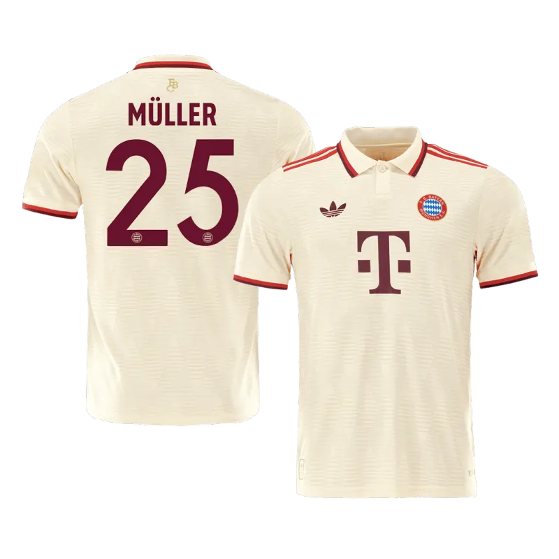 MÜLLER #25 Bayern Munich Third Away Authentic Soccer Jersey 2024/25   UCL
