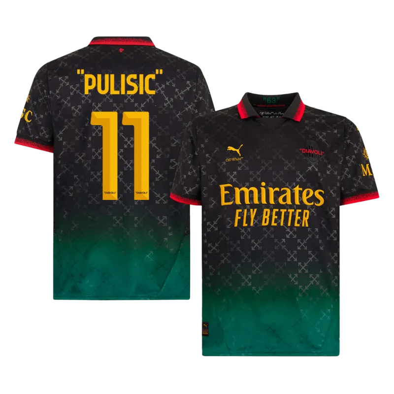 PULISIC  #11 AC Milan Fourth Away Soccer Jersey 2024/25