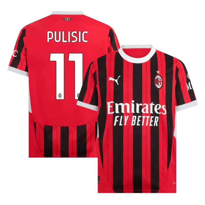 PULISIC #11 AC Milan Home Soccer Jersey 2024/25