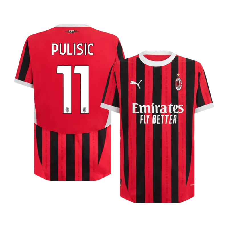 PULISIC #11 AC Milan Home Authentic Soccer Jersey 2024/25