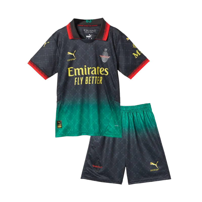 AC Milan Fourth Away Kids Soccer Jerseys Kit 2024/25
