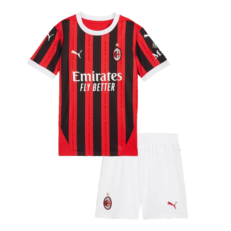 AC Milan Home Kids Soccer Jerseys Kit 2024/25