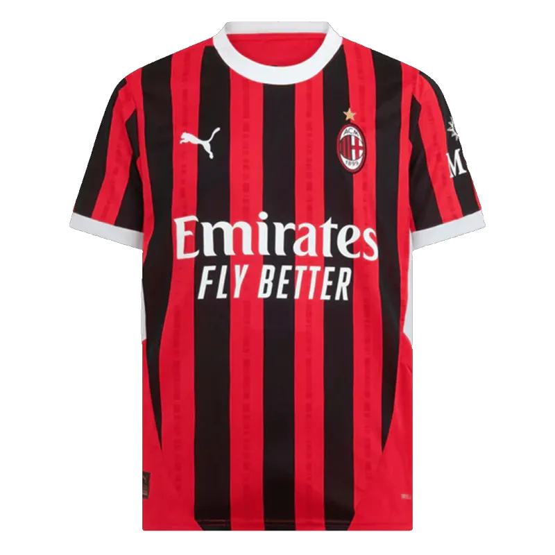 MORATA #7 AC Milan Home Soccer Jersey 2024/25   UCL