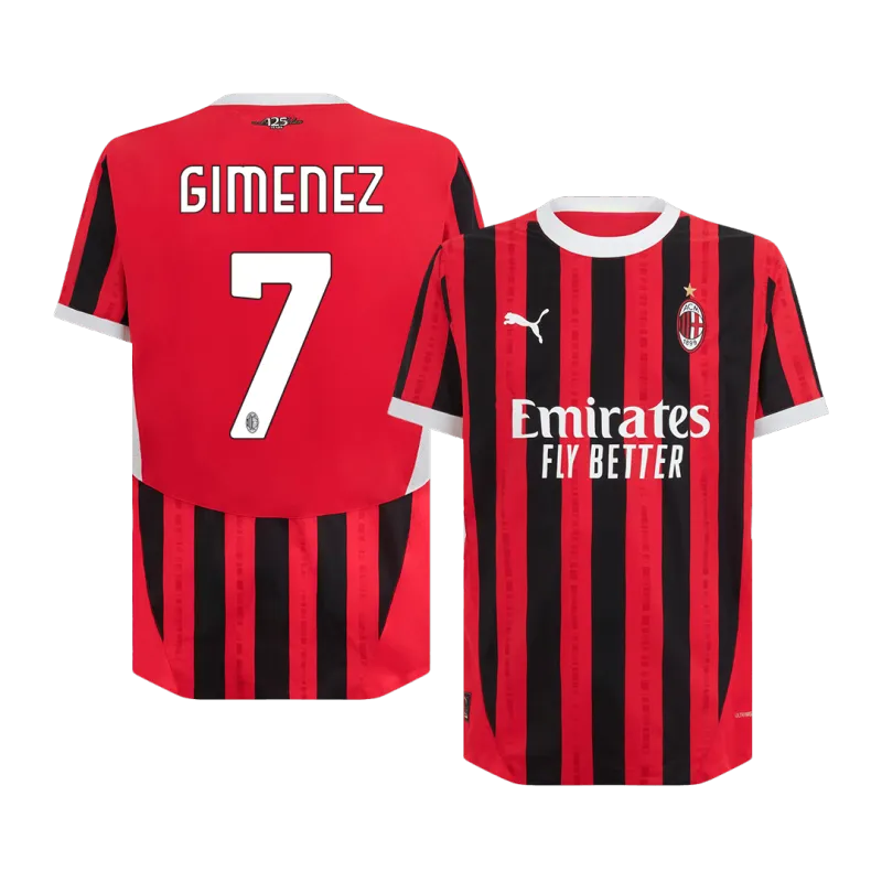 GIMENEZ #7 AC Milan Home Authentic Soccer Jersey 2024/25