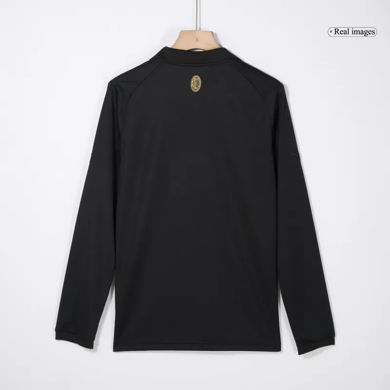 AC Milan Goalkeeper Long Sleeve Soccer Jersey 2024/25 Black   125th Anniversary