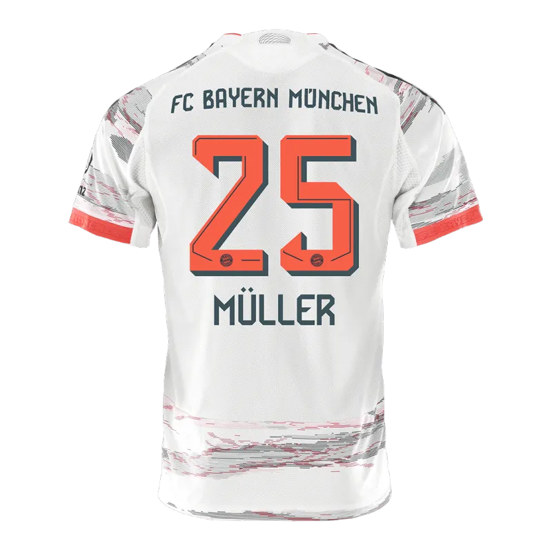 MÜLLER #25 Bayern Munich Away Authentic Soccer Jersey 2025/26