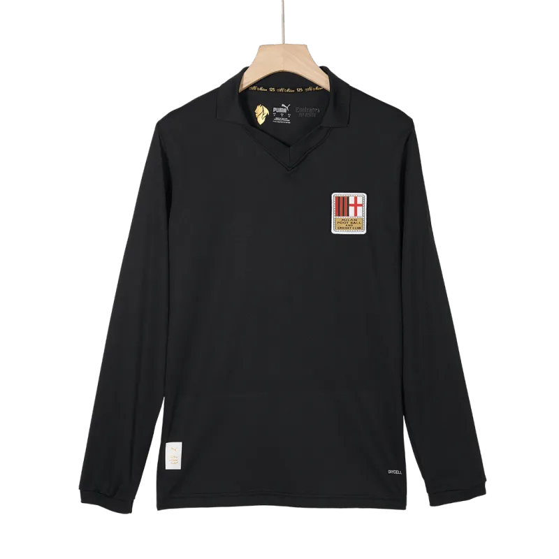AC Milan Goalkeeper Long Sleeve Soccer Jersey 2024/25 Black   125th Anniversary