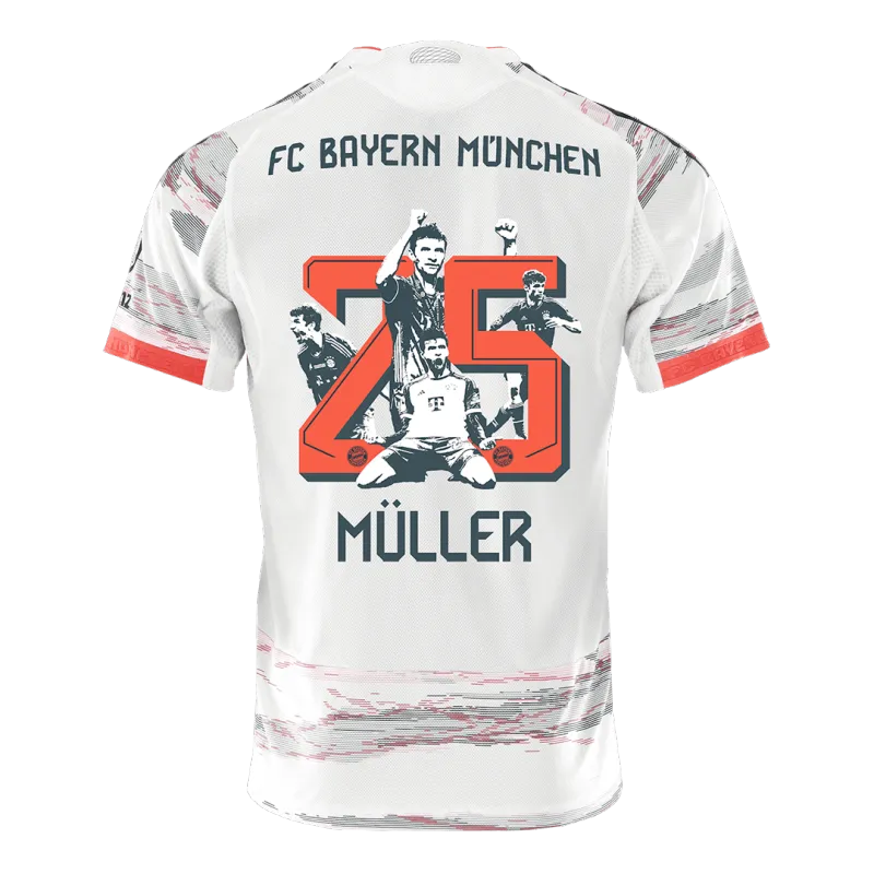 MÜLLER Special #25 Bayern Munich Away Special Authentic Soccer Jersey 2025/26