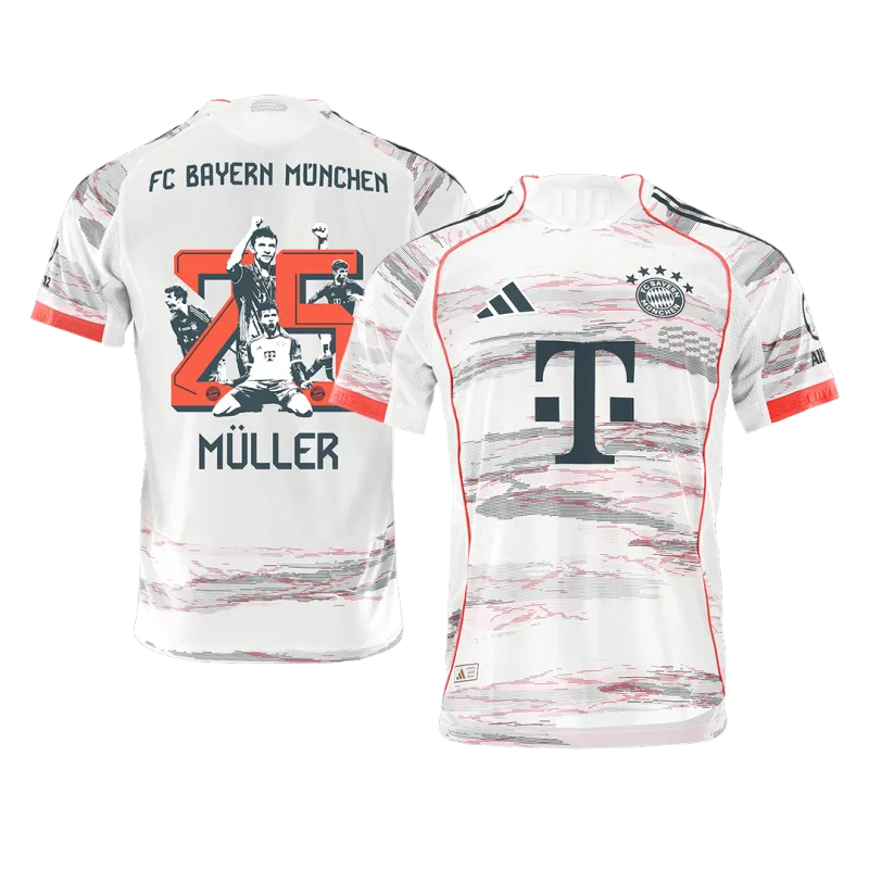 MÜLLER Special #25 Bayern Munich Away Special Authentic Soccer Jersey 2025/26