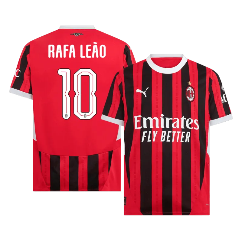 RAFA LEÃO #10 AC Milan Home Soccer Jersey 2024/25   UCL