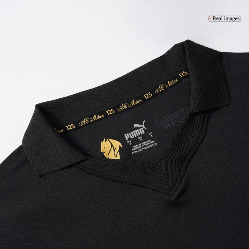 AC Milan Goalkeeper Long Sleeve Soccer Jersey 2024/25 Black   125th Anniversary