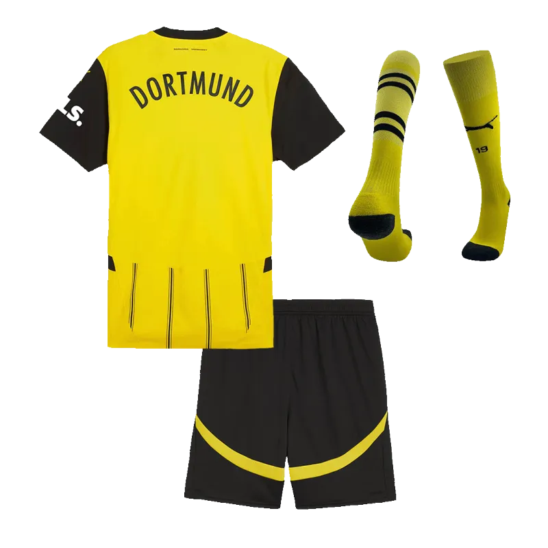 Borussia Dortmund Home Kids Soccer Jerseys Full Kit 2024/25