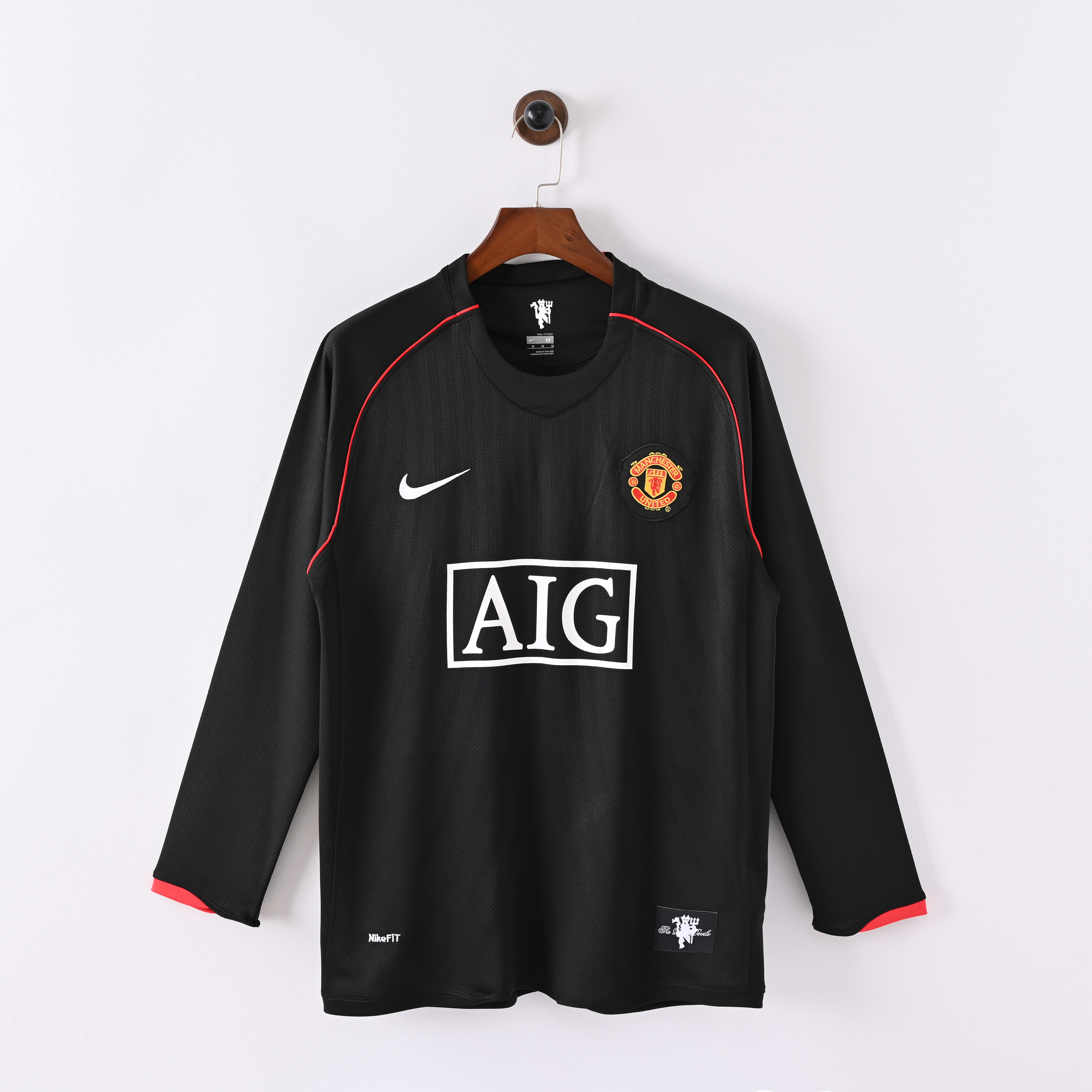 Long sleeves 2007-2008 Manchester United away jersey