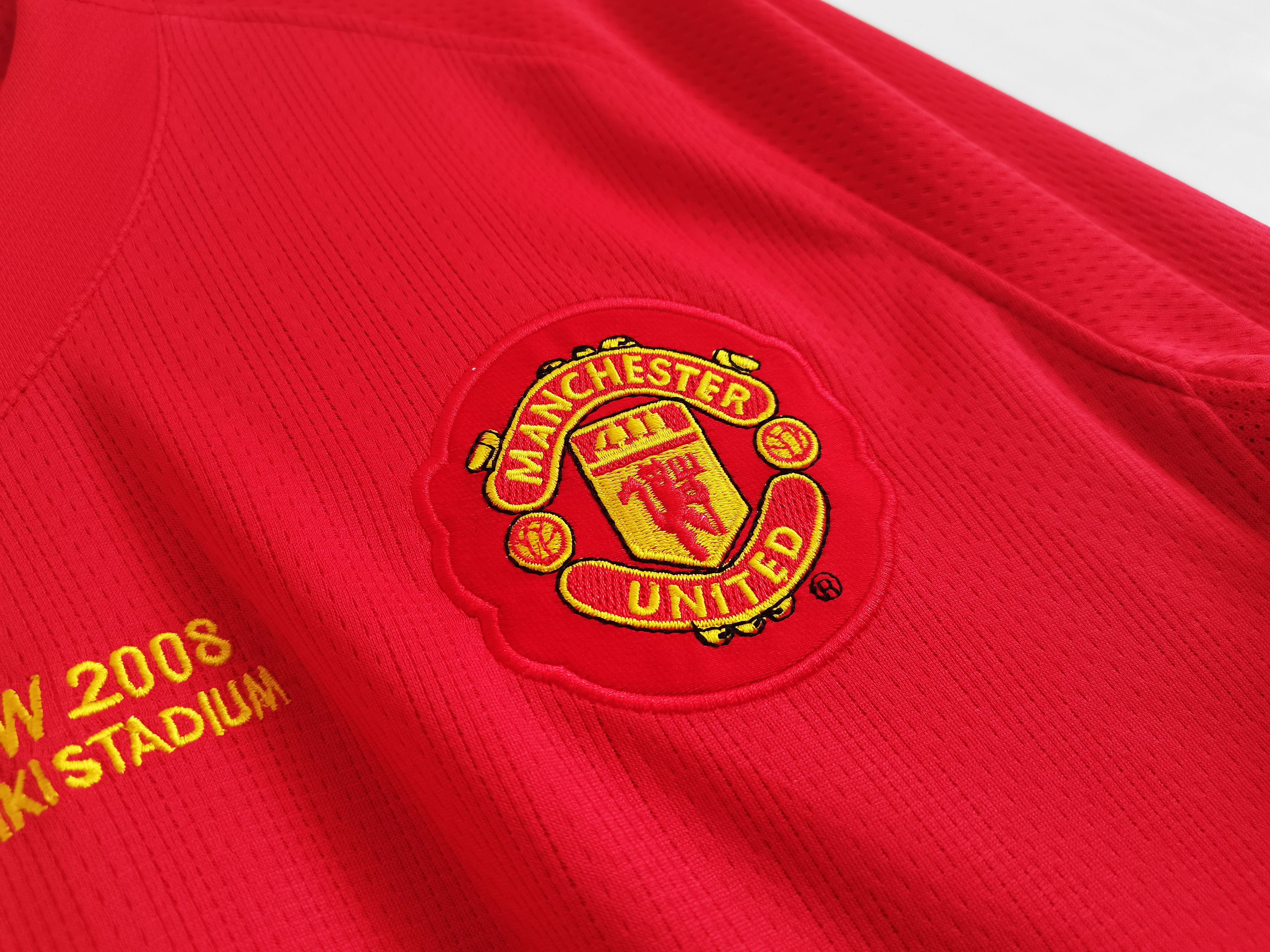 Champions League Long sleeves 2007-2008 Manchester United home jersey