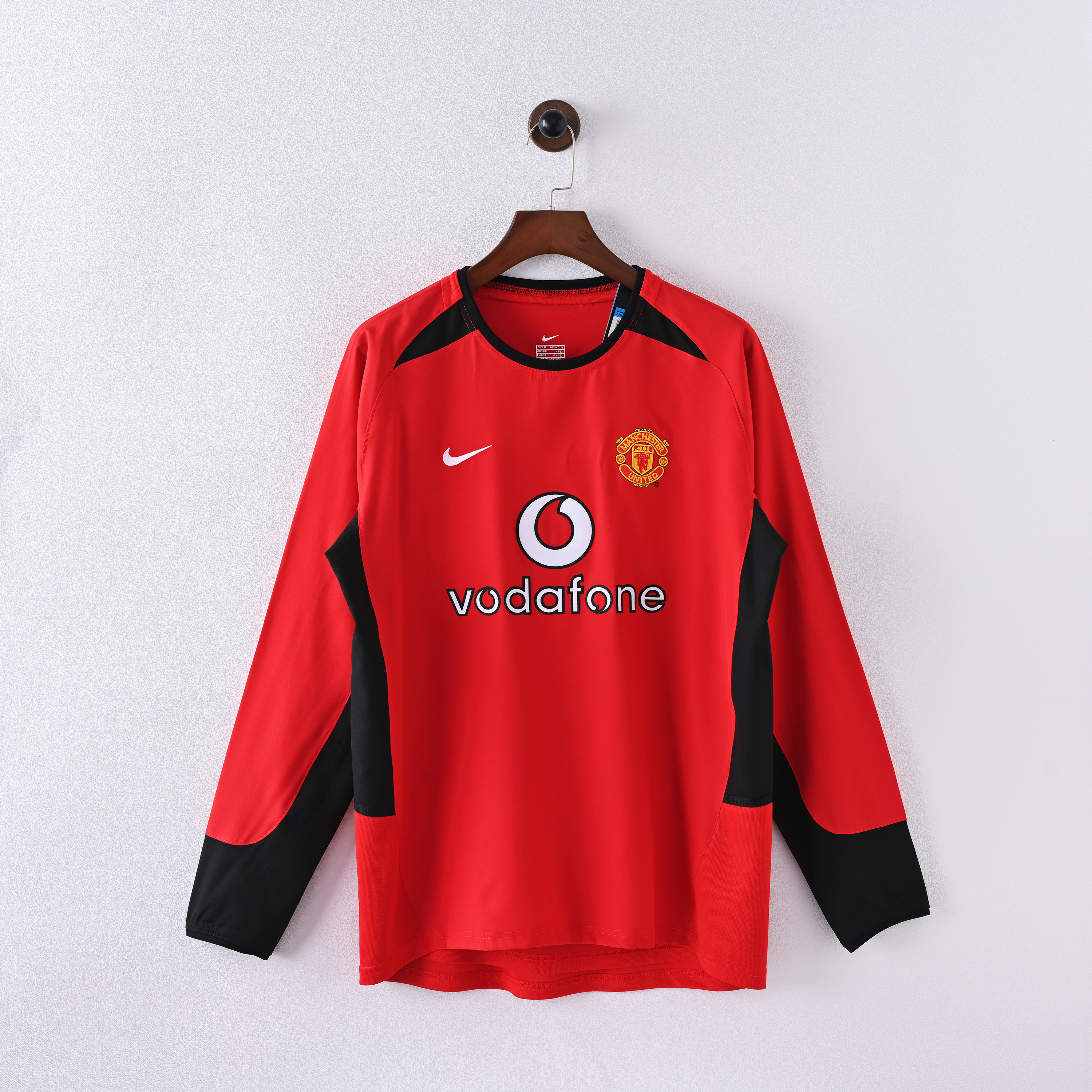Long sleeves 2002-2004 Manchester United home jersey
