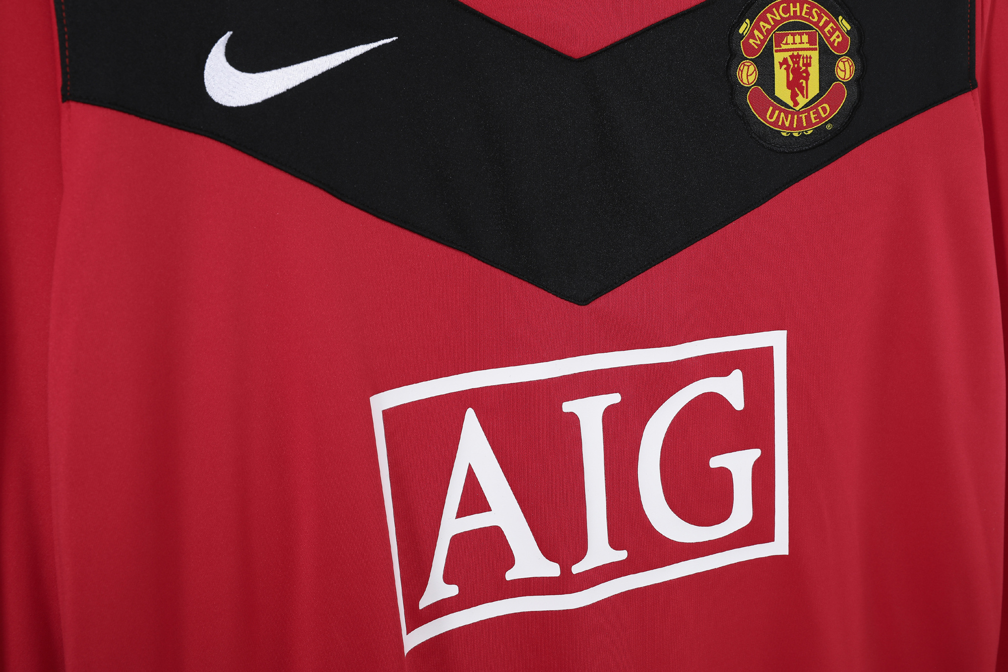 Long sleeves 2010 Manchester United home jersey